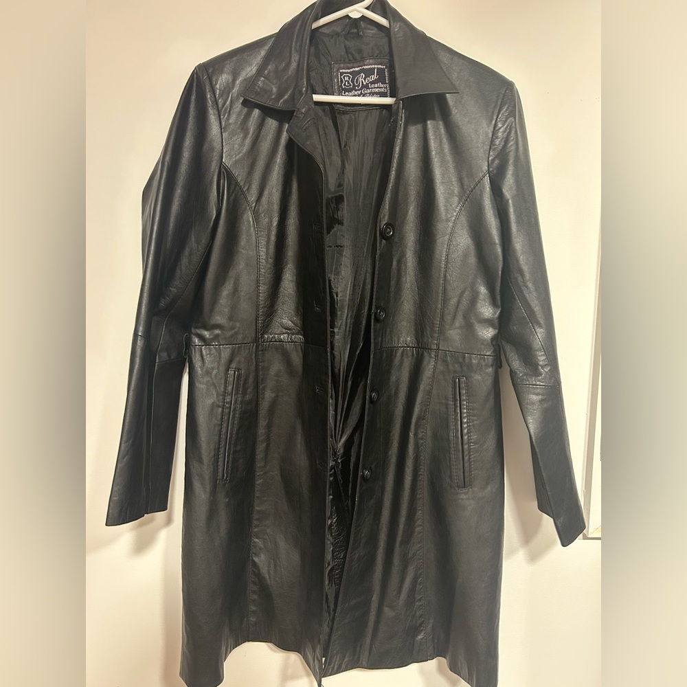 leather trench
